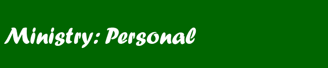 Ministry: Personal